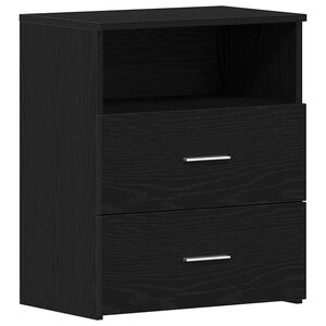 vidaXL &Eacute;jjeliszekr&eacute;ny Fekete t&ouml;lgy 50 x 32 x 60 cm Szerelt Fa