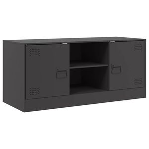 vidaXL fekete ac&eacute;l TV-szekr&eacute;ny 99 x 39 x 44 cm