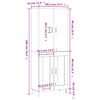 vidaXL sz&uuml;rke sonoma szerelt fa magasszekr&eacute;ny 69,5 x 34 x 180 cm