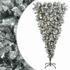 vidaXL Felford&iacute;tott Műfenyő Kar&aacute;csonyf&aacute; 150 cm 150 LED Meleg feh&eacute;r
