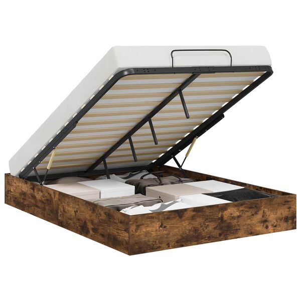 vidaXL Ottom&aacute;n &Aacute;gykeret F&uuml;st&ouml;lt T&ouml;lgy 193 x 120 x 25 cm M&eacute;rn&ouml;ki fa