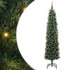 vidaXL Mű kar&aacute;csonyfa 300 LED-del Z&ouml;ld 210 cm PVC, ac&eacute;l &eacute;s műanyag
