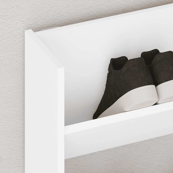 vidaXL feh&eacute;r szerelt fa fali cipősszekr&eacute;ny 80 x 18 x 60 cm