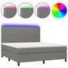 vidaXL s&ouml;t&eacute;tsz&uuml;rke sz&ouml;vet rug&oacute;s &eacute;s LED-es &aacute;gy matraccal 180 x 200 cm