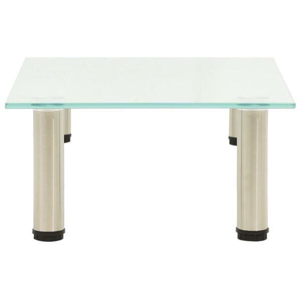 322759 vidaXL TV Stand Frosted 40x35x17 cm Tempered Glass