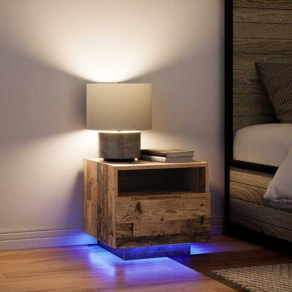 vidaXL &Eacute;jjeliszekr&eacute;ny fi&oacute;kkal &Ouml;reg fa 40 x 39 x 37 cm Faanyag