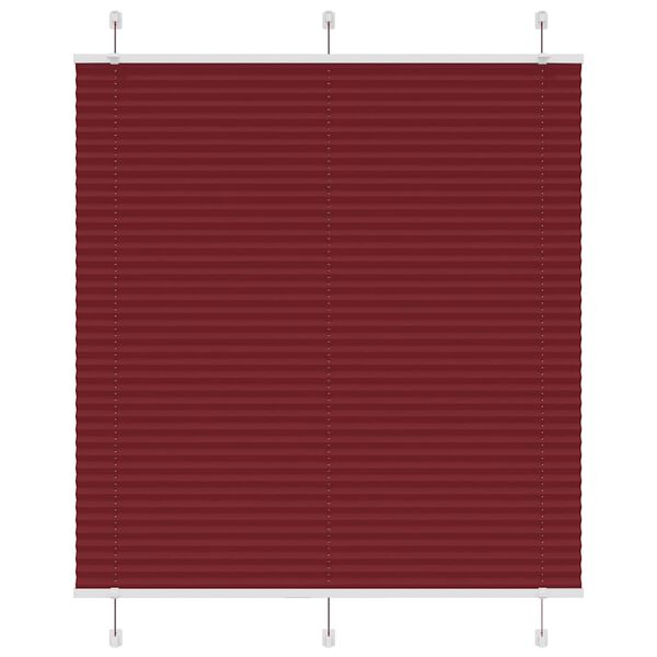 vidaXL plisz&iacute;rozott redőny Bordeaux piros 120x150 cm sz&ouml;vetsz&eacute;less&eacute;g