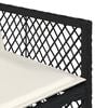 vidaXL 11 r&eacute;szes fekete polyrattan kerti &eacute;tkezőgarnit&uacute;ra p&aacute;rn&aacute;kkal