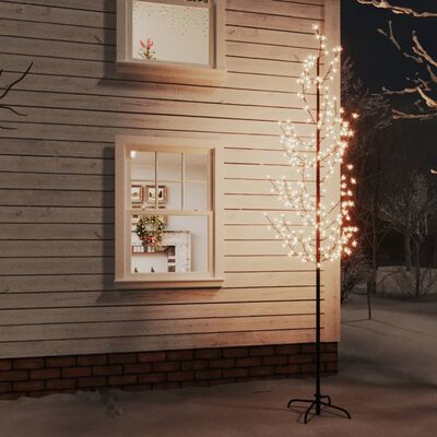 vidaXL LED-es cseresznyevirágfa 368 meleg fehér LED-del 300 cm
