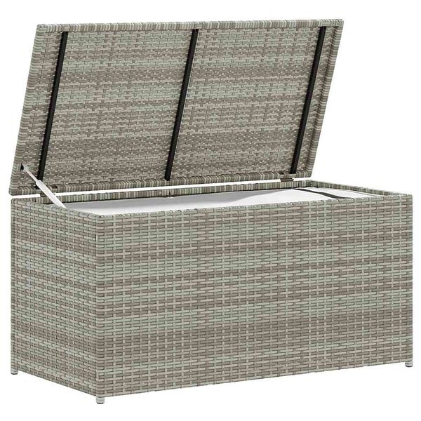 vidaXL sz&uuml;rke polyrattan kerti t&aacute;rol&oacute;l&aacute;da 100 x 50 x 50 cm