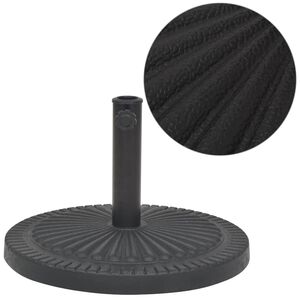 vidaXL k&ouml;r alak&uacute;, fekete gyanta napernyő talp 29 kg