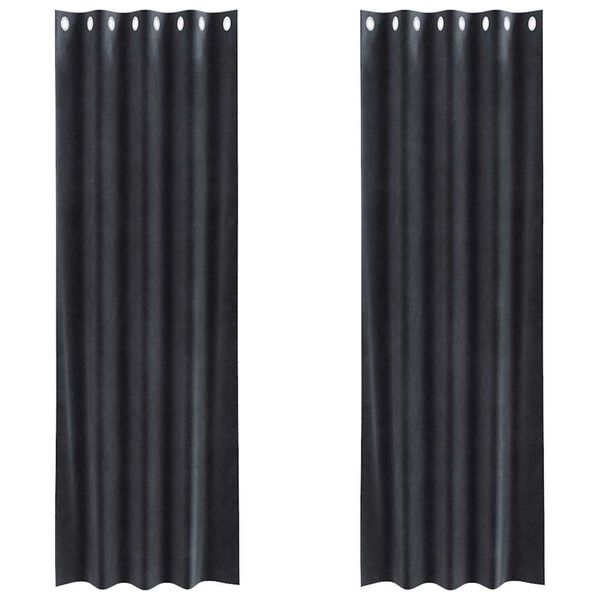 vidaXL S&ouml;t&eacute;t&iacute;tő f&uuml;gg&ouml;ny&ouml;k 2 pcs S&ouml;t&eacute;tsz&uuml;rke 140 x 225 cm B&aacute;rsony