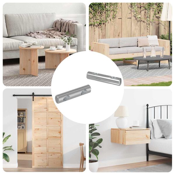 vidaXL Any&aacute;b&oacute;l 2 pcs Horganyzott 60 x 12 mm Vas