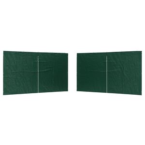 vidaXL Parti s&aacute;tor oldalfal 2 db 400 x 195 cm Z&ouml;ld PE &eacute;s ac&eacute;l