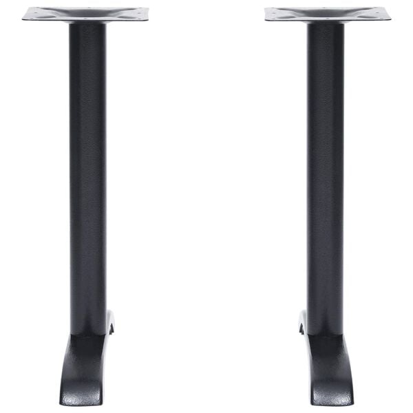 vidaXL 2 db fekete öntöttvas bisztróasztal lábak 61x8x72 cm