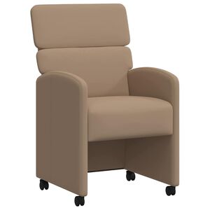 vidaXL Kerekes Étkező Székek 2 pcs Cappuccino 58 x 65 x 98 cm Műbőr