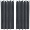 vidaXL S&ouml;t&eacute;t&iacute;tő f&uuml;gg&ouml;ny&ouml;k 2 db Vil&aacute;gossz&uuml;rke 140 x 175 cm B&aacute;rsony