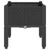 vidaXL fekete PP rácsos kerti ültetőláda 40 x 40 x 42 cm