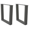 vidaXL 2 db antracitsz&uuml;rke, V-alak&uacute; ac&eacute;l doh&aacute;nyz&oacute;asztal l&aacute;b 50 x (42-43,3) cm