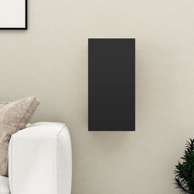 vidaXL fekete forgácslap TV-szekrény 30,5 x 30 x 60 cm