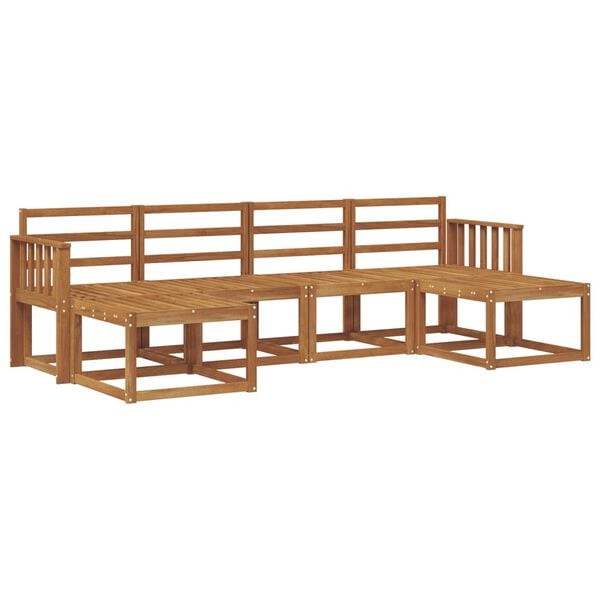 vidaXL K&uuml;lt&eacute;ri kanap&eacute; szett 6 pcs Term&eacute;szetes Faanyag