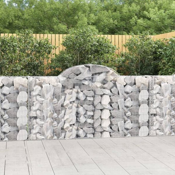 vidaXL 12 db &iacute;ves horganyzott vas gabion kos&aacute;r 200x30x100/120 cm