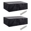 vidaXL 2 db 8 szem&eacute;lyes polyrattan szett huzat 10 lyukkal 300 x 140 cm
