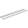 vidaXL Szekr&eacute;ny r&uacute;d 2 pcs Ez&uuml;st 664 x 15 x 29 mm Alum&iacute;nium &ouml;tv&ouml;zet