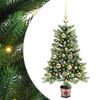 vidaXL Kar&aacute;csonyfa 150 LED-del &aacute;llv&aacute;nnyal Z&ouml;ld 90 cm PE
