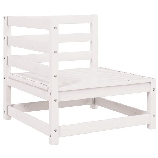 vidaXL 3 r&eacute;szes feh&eacute;r t&ouml;m&ouml;r fenyőfa kerti &uuml;lőgarnit&uacute;ra