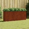 vidaXL corten ac&eacute;l kerti magas&aacute;gy&aacute;s 200x40x80 cm