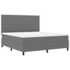 vidaXL Boxrug&oacute;s &aacute;gy fejt&aacute;ml&aacute;val Vil&aacute;gossz&uuml;rke &eacute;s feh&eacute;r 180 x 200 cm