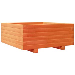 vidaXL viaszbarna t&ouml;m&ouml;r fenyőfa kerti vir&aacute;gl&aacute;da 60 x 60 x 26,5 cm