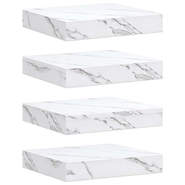 vidaXL Falpolc t&aacute;rol&oacute;val 4 pcs Feh&eacute;r m&aacute;rv&aacute;ny 23 x 23,5 x 4 cm Faanyag