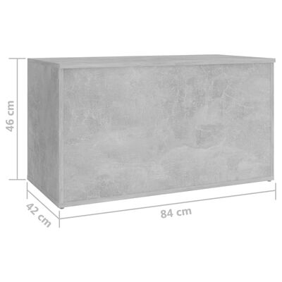 vidaXL betonszürke szerelt fa tárolóláda 84 x 42 x 46 cm