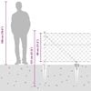 vidaXL Kerítésoszlop Ezüst 25 x 0,8 m (60 x 60 mm háló) Acél