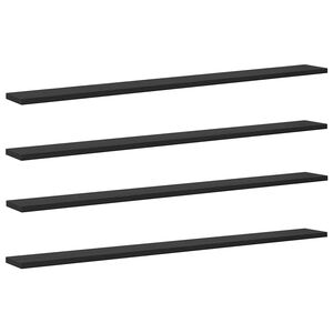 vidaXL Polcos k&ouml;nyvespolc 3 szintes 4 db 100 x 10 x 1,5 cm Szerelt Fa