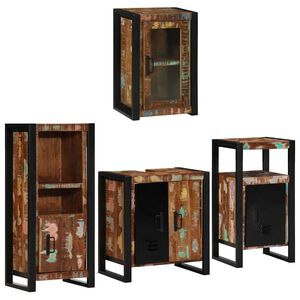 vidaXL F&uuml;rdőszoba b&uacute;tor szett 4 db Soksz&iacute;nű 55 x 35 x 60 cm