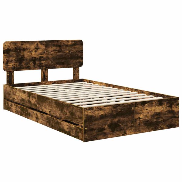 vidaXL &Aacute;gykeret fejt&aacute;ml&aacute;val F&uuml;st&ouml;lt T&ouml;lgy 135 x 190 cm M&eacute;rn&ouml;ki fa