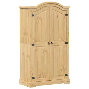 vidaXL Corona t&ouml;m&ouml;r fenyőfa ruh&aacute;sszekr&eacute;ny 102 x 52 x 186 cm