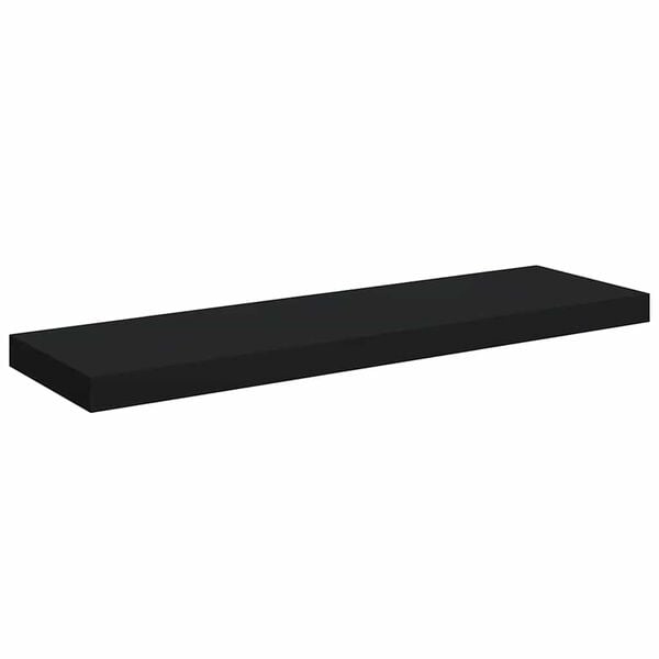 vidaXL fekete MDF lebegő fali polc 80 x 23,5 x 3,8 cm