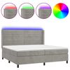 vidaXL vil&aacute;gossz&uuml;rke b&aacute;rsony rug&oacute;s &eacute;s LED-es &aacute;gy matraccal 200x200 cm