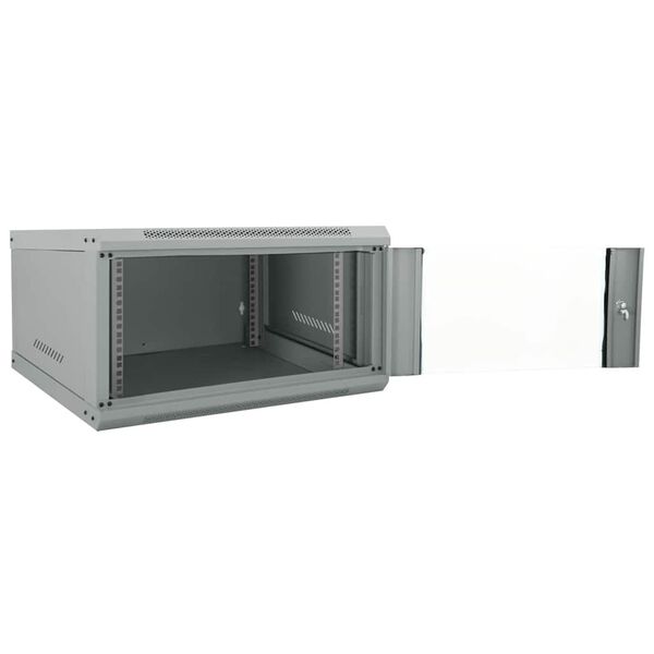 vidaXL H&aacute;l&oacute;zati szekr&eacute;ny t&aacute;rol&oacute;val Sz&uuml;rke 60 x 60 x 35 cm Ac&eacute;l