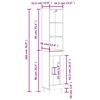 vidaXL sonoma tölgy szerelt fa magasszekrény 34,5x34x180 cm