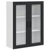vidaXL Fali &uuml;veges szekr&eacute;ny PORTO Fekete 80 x 31 x 100 cm Szerelt Fa