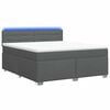 vidaXL Boxspring &aacute;gy matraccal &eacute;s LED-del S&ouml;t&eacute;tsz&uuml;rke 140 x 190 cm