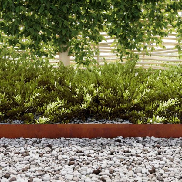 vidaXL Fűszeg&eacute;lyez&eacute;s 4 pcs Rozsd&aacute;s 450 x 0.05 x 15 cm