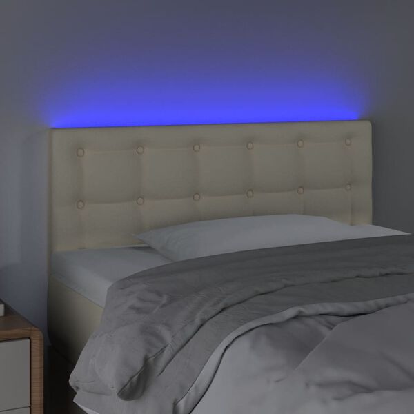vidaXL kr&eacute;msz&iacute;nű műbőr LED-es fejt&aacute;mla 100 x 5 x 78/88 cm