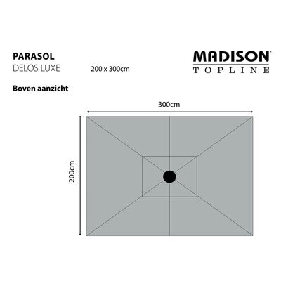 Madison Delos Luxe PAC5P015 tópszínű napernyő 300 x 200 cm