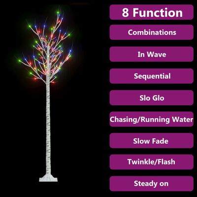 vidaXL 180 LED-es bel-/kültéri színes fűzfa karácsonyfa 1,8 m